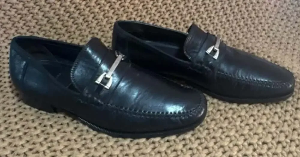Bruno Magli Townsend Black Leather Horsebit Loafers Dress Shoes